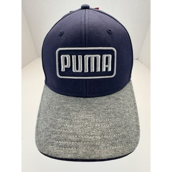 Puma Greenskeeper II Cap‎ Peacoat Medium Gray Heather Adjustable Strap NEW - Picture 1 of 8